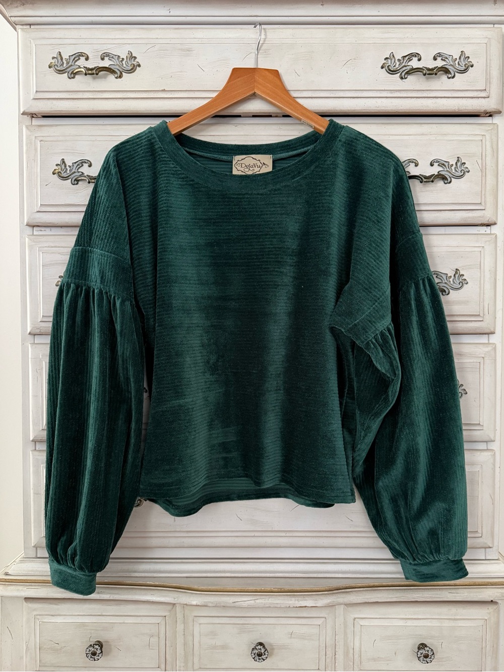 Vici Green Velvet Dolman Top